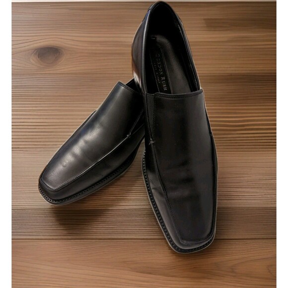 Gordon Rush Other - GORDON RUSH Black Made in Italy MEN'S slip-on Loafers Size 8 1/2